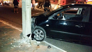Motorista perde controle de carro e causa acidente na noite de sábado em Picuí