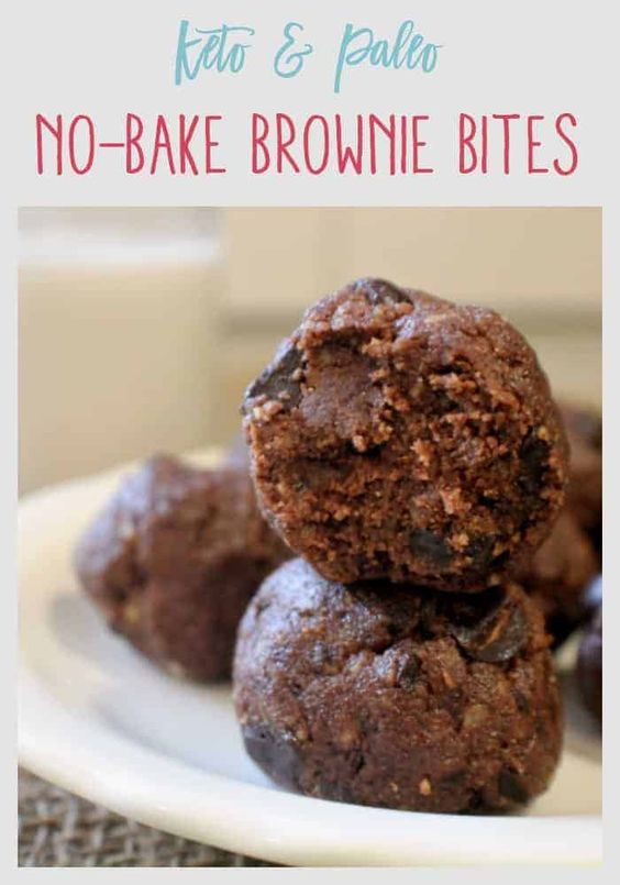 Keto NoBake Brownie Bites The Healthy Cake Recipes