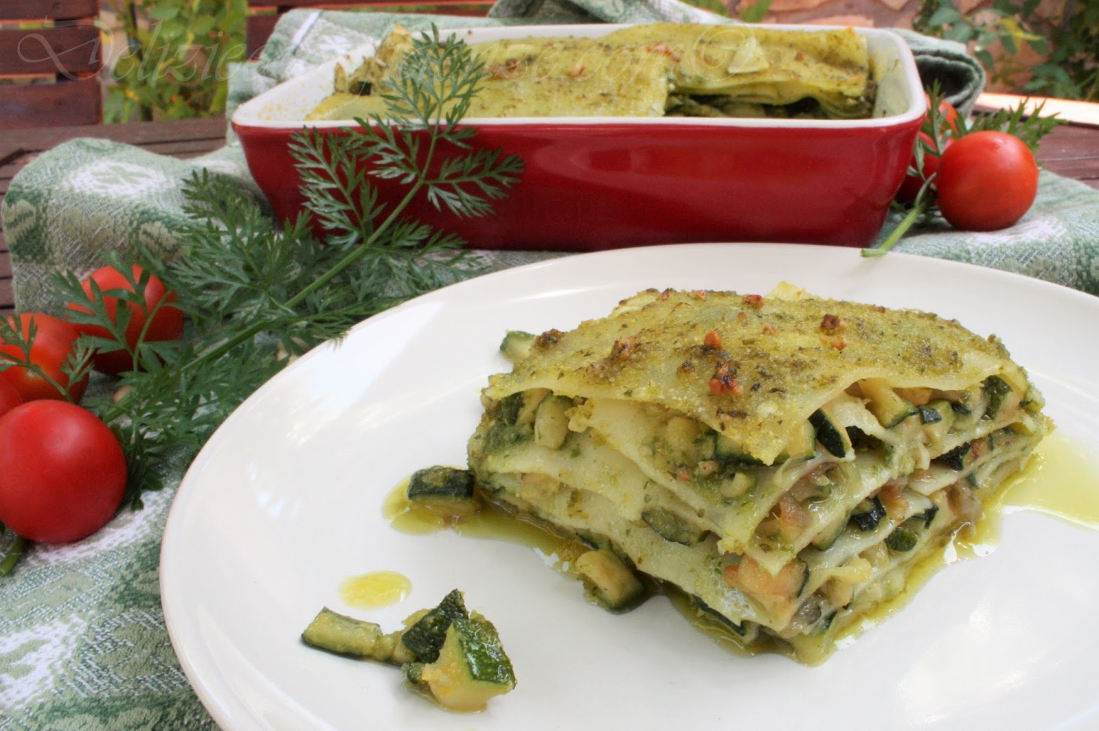 Lasagne in verde (con pesto vegano e zucchine) da Delizie &amp; Confidenze ...