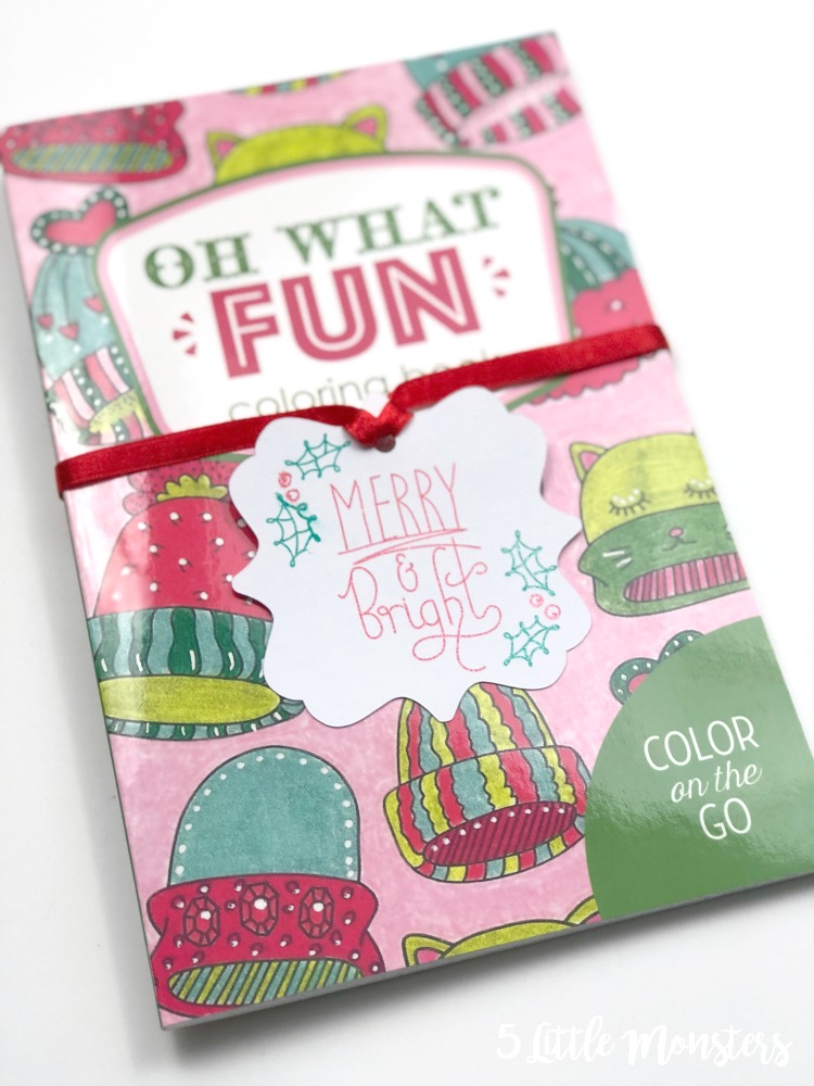 5 Little Monsters Coloring Book Gift with Tags