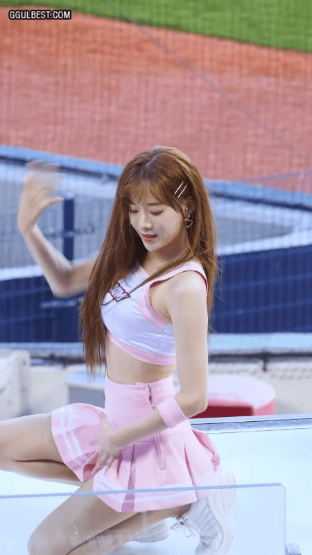 치어리더 김한나 테니스 치마 허벅지 초크