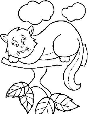 Dibujos para imprimir y colorear: Gatos para colorear