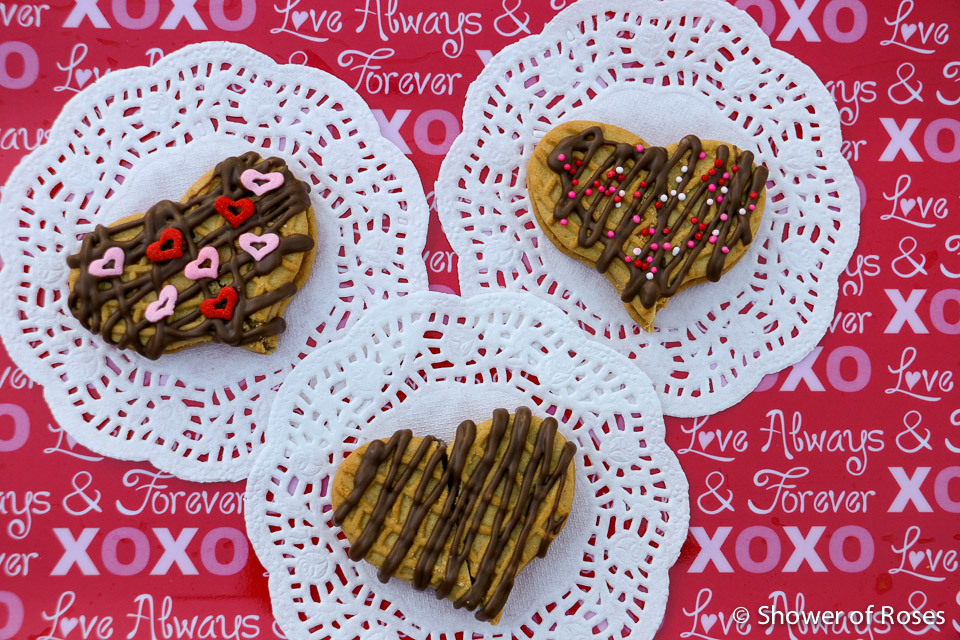 Shower of Roses Nutter Butter Heart Cookie Valentines