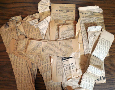 Clippings of Rev. Albertson's Sermons from a Florida Newspaper in 1939