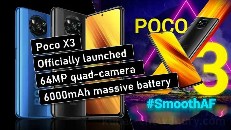Poco X3 with 64MP Camera, 6,000mAh battery Launched in India: Specifications, Price