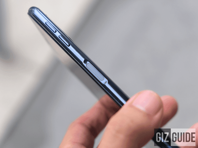 The volume buttons and power button with fingerprint scanner!