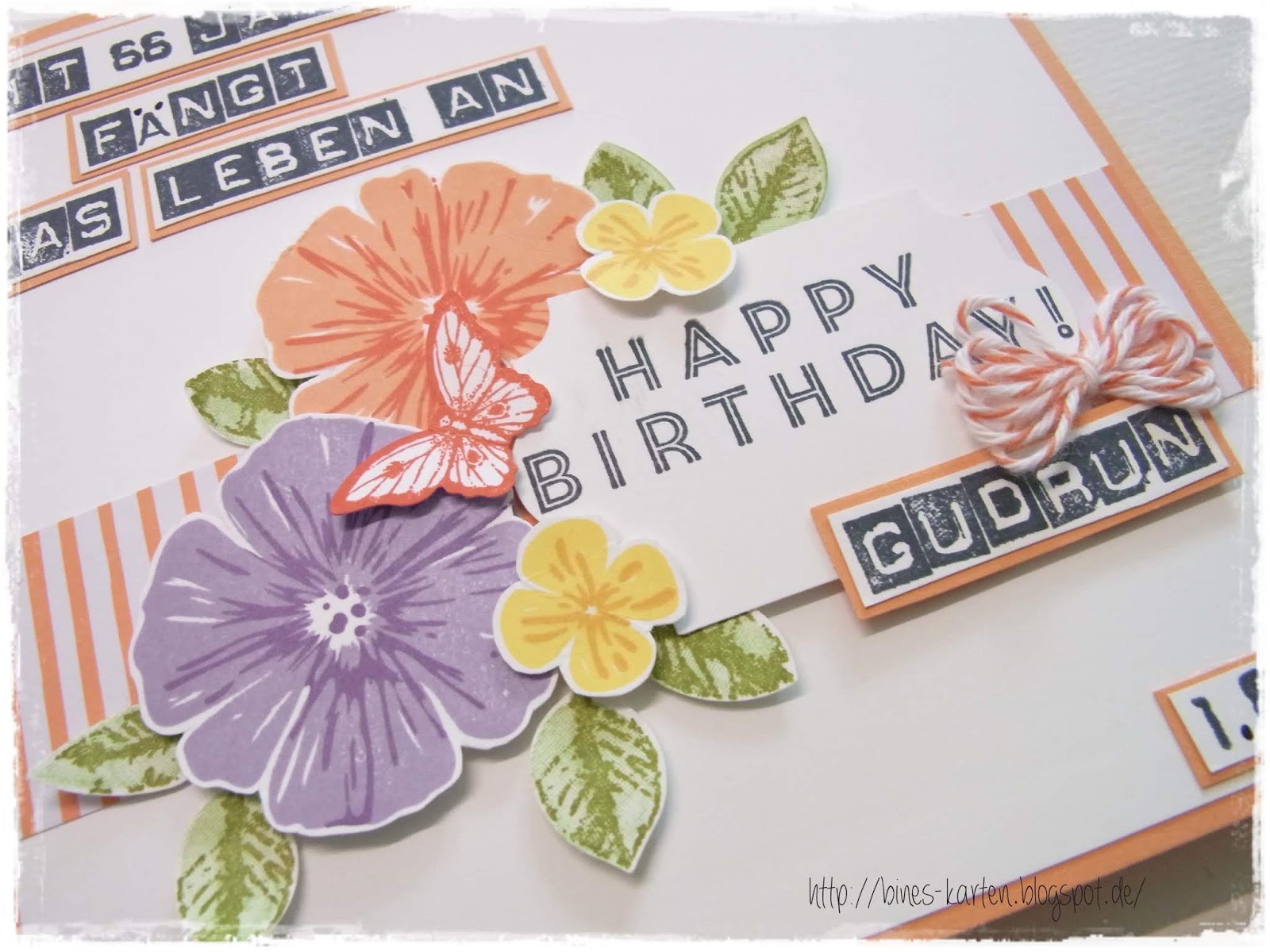 Bines Karten: Karte zum 66. Geburtstag Bines Karten: Karte zum 66. Geburtstag