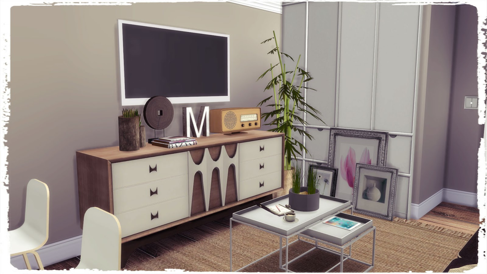 Sims 4 Cozy Brown Livingroom (Build & Decoration) Dinha