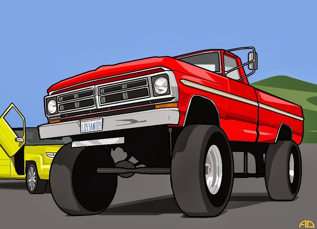 jacked up ford coloring pages - photo #47
