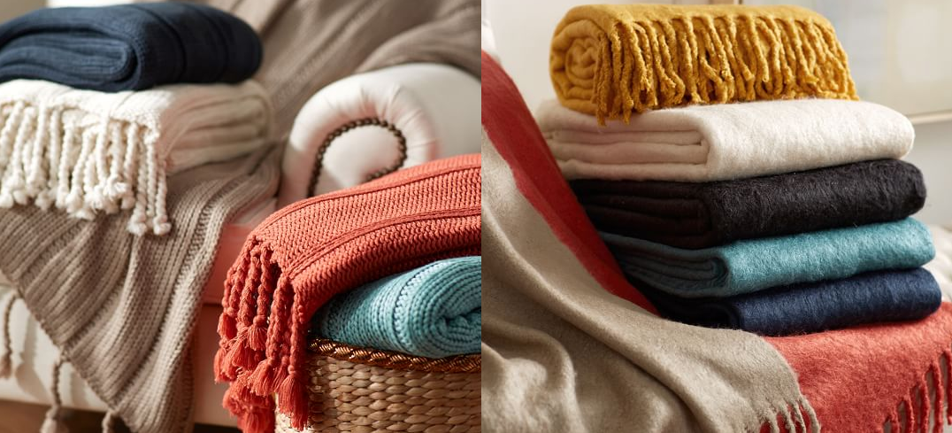 Pottery Barn Bryson Knit 50 X60 Throw Blanket Or Solid Mohair