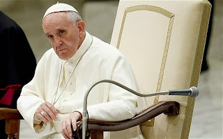 Pope Francis sad
