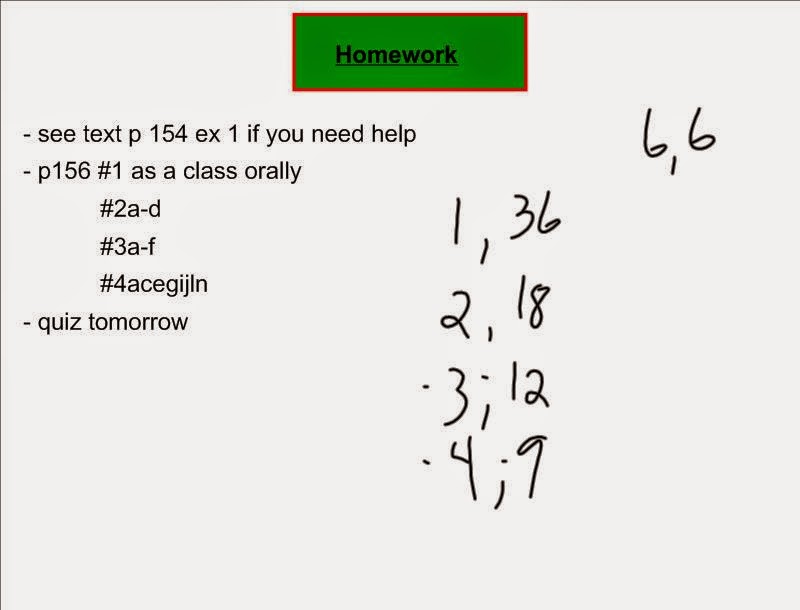 Grade 10 Academic Math: Factoring Trinomials