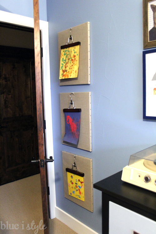 Five Minute Friday Pant Hangers To Display Kids Art Blue I Style Creating An Organized Pretty Happy Home