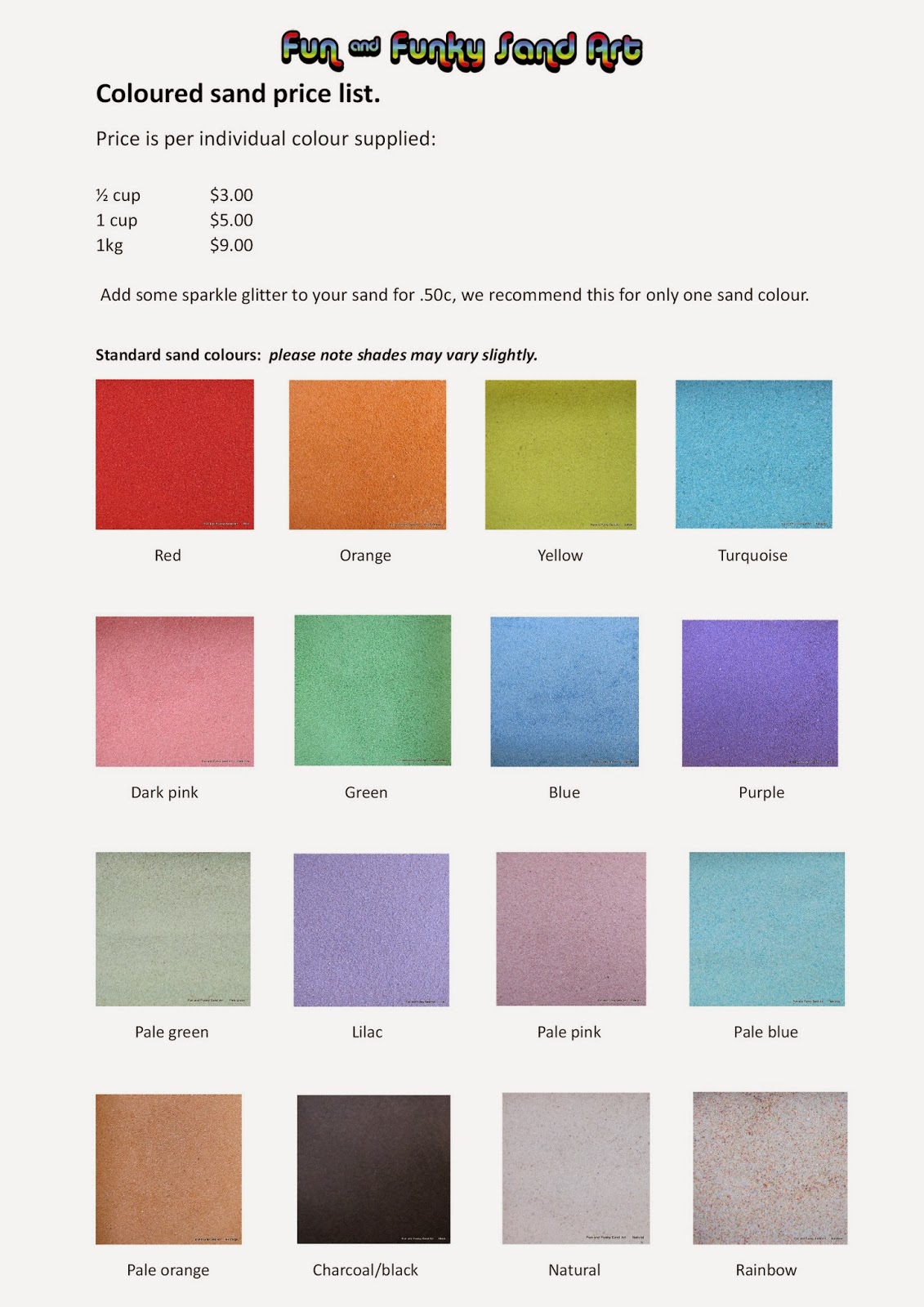 Fun and Funky Sand Art Unity Wedding Ceremony sand kits and coloured