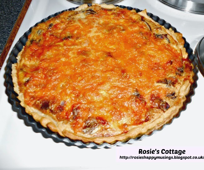 Rosie's Cottage Super Easy Two Cheese & Red Onion Quiche!