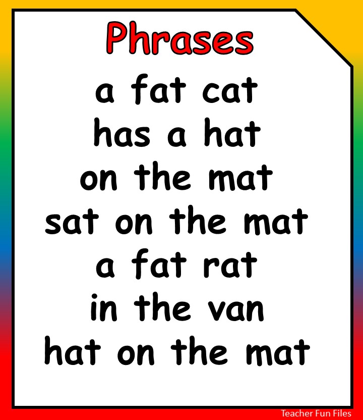 Cvc Phrases Sentences Worksheets