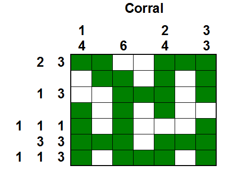 This is answer to the Corral Puzzle