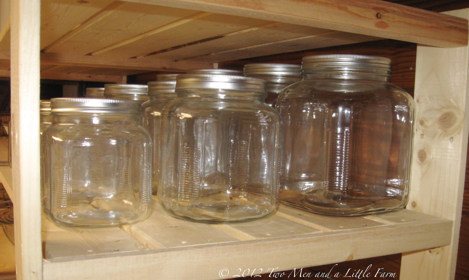 Two Men and a Little Farm PANTRY STORAGE JARS IN THE MUDROOM