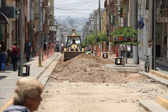 A buen ritmo la reconstrucción de la calle Hidalgo
