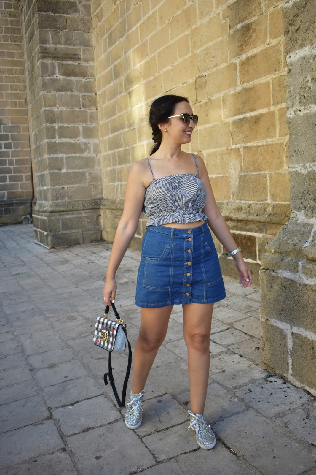 CHECKERED CROP TOP Cris Casual