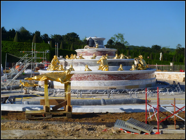 Latone fountain Versailles restoration May 2015