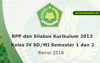 Rpp Silabus Kurikulum 2013 Kelas Iv Sd Mi Semester 1 Dan 2