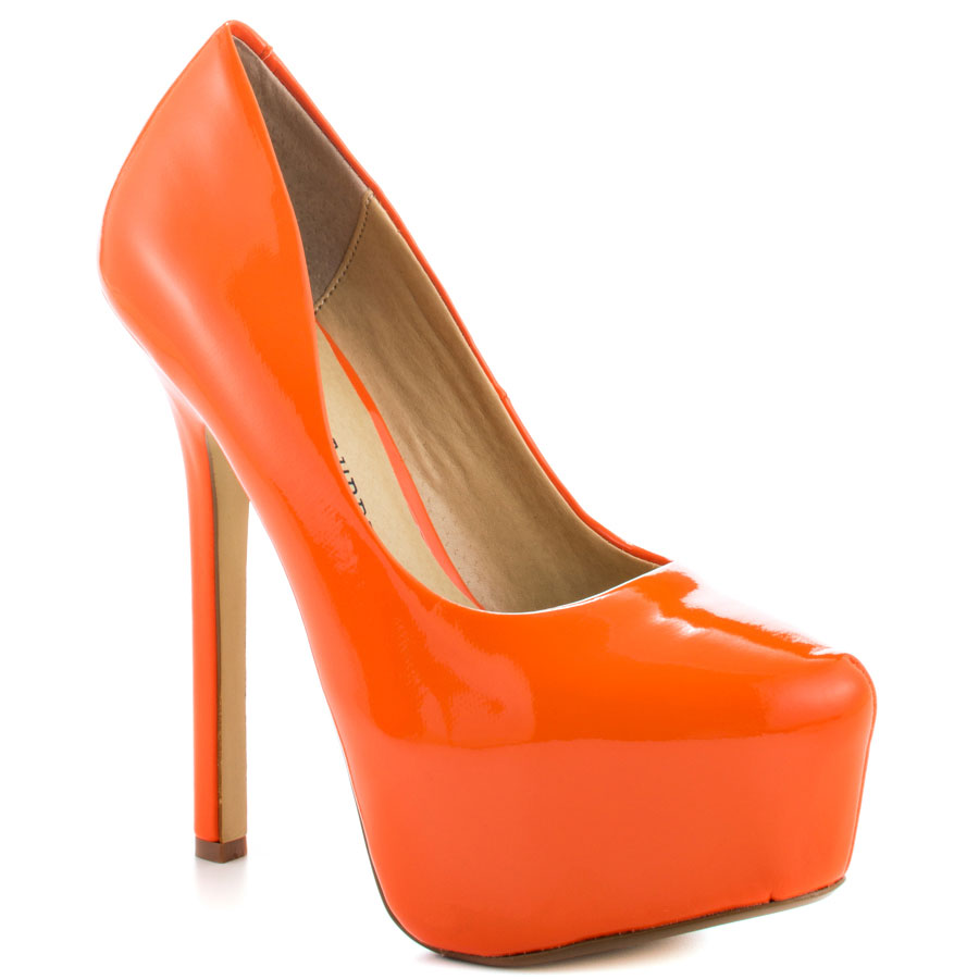 Orange High Heel Shoes Fashionate Trends