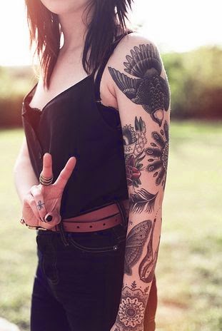 Victory Birds of Eagle Design Tattoo, Eagle Bird with Women Victory, Full Sleeve Women Victory Tattoo, Parts, Women,