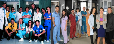 Repartos inicial y final de la serie de Telecinco Hospital Central