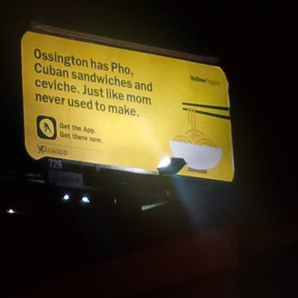 The Ethical Adman Toronto Yellow Pages billboard celebrates