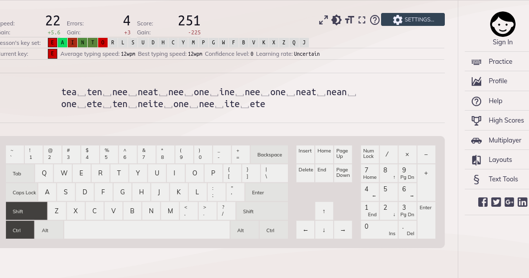 Afatia Panmure Bridge School Keybr Typing
