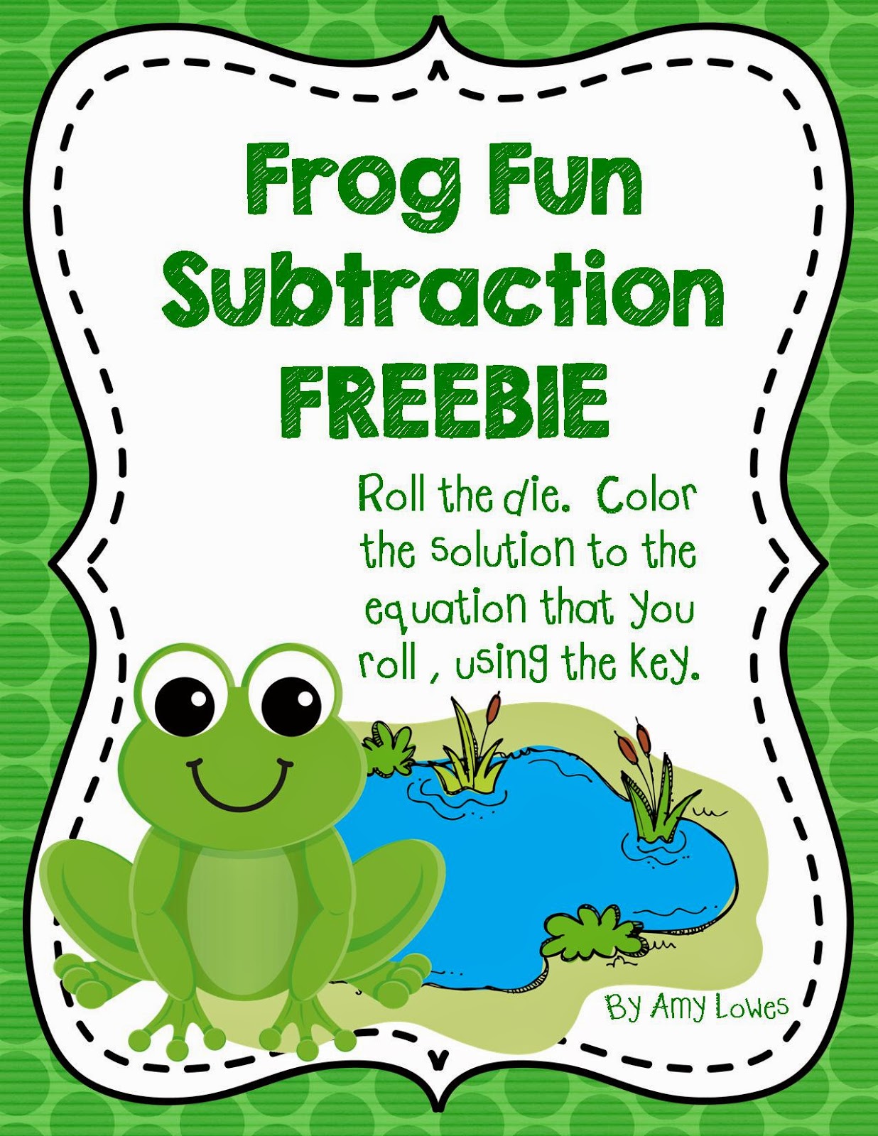 http://www.teacherspayteachers.com/Product/Frog-Fun-Subtraction-FREEBIE-1217341