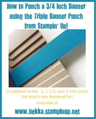 How to Punch a 3/4 Inch Banner with the Triple Banner Punch from Stampin' Up!