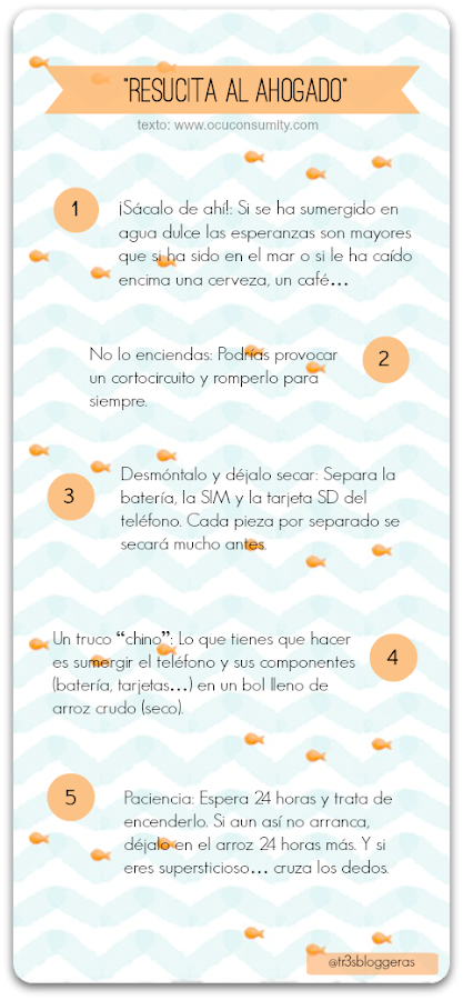 qué hacer si se te cae el móvil al agua / Resucita al ahogado