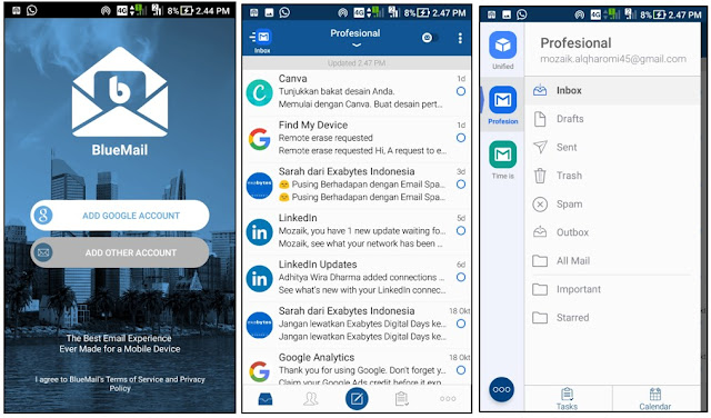 5 Aplikasi Email Terbaik, Aman dan Terpercaya Untuk Smartphone Android Anda