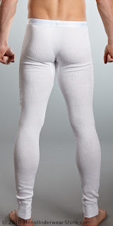 Men Fashion Dresses: White 2xist Essential Long Underwear - Mens Long ...