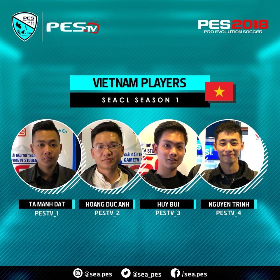 4 Sinh viên Việt Nam góp mặt tại giải PES SEA Online 2018