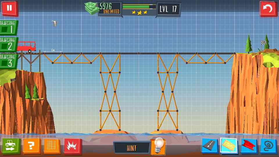 Build a Bridge Level 130 Solved, 3 Star Walk Through Gamers Amatir