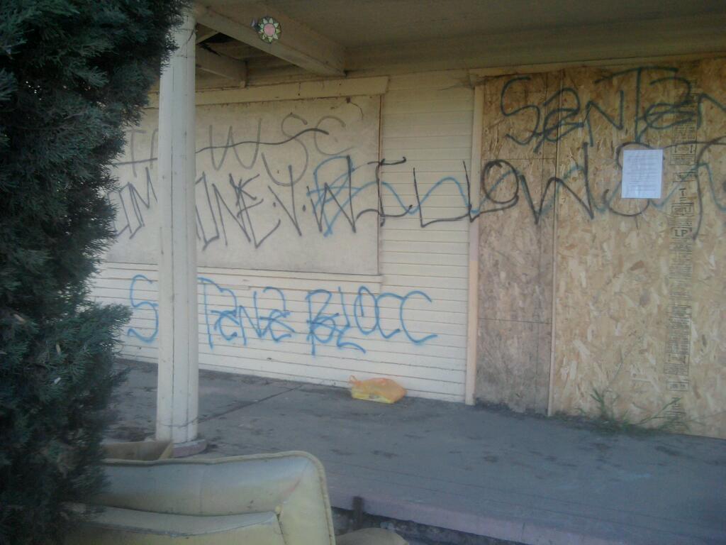 crip gangs graffiti: Santana block compton crip ( SBCC )