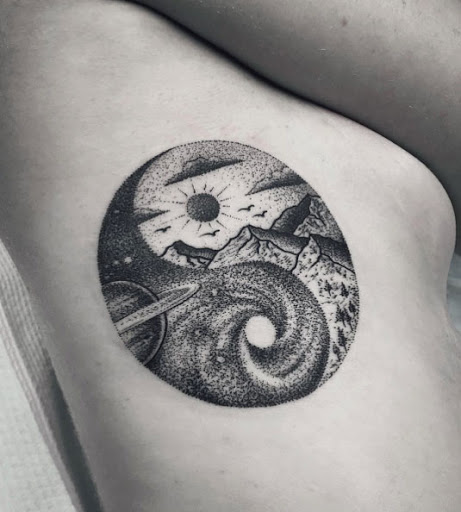 Este dotwork yin e yang
