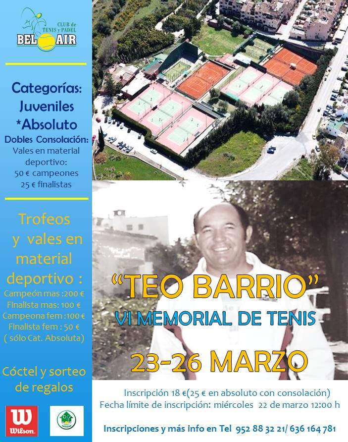 andatenis Finalistas e imágenes de "TEO BARRIO" VI MEMORIAL DE TENIS, Club de Tennis y Padel
