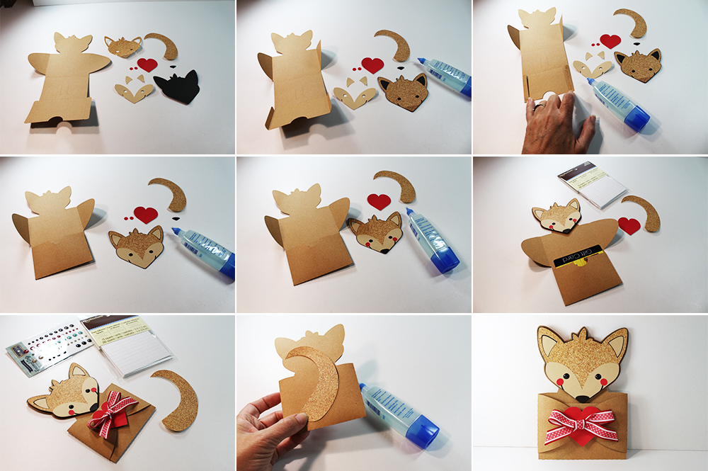 JMRush Designs Fox Hug Gift Card Holder