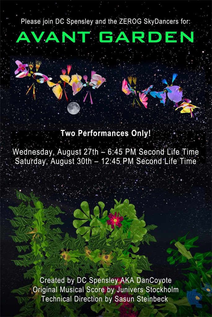 Echt Virtuell Avant Garden Show am 30. August in SL