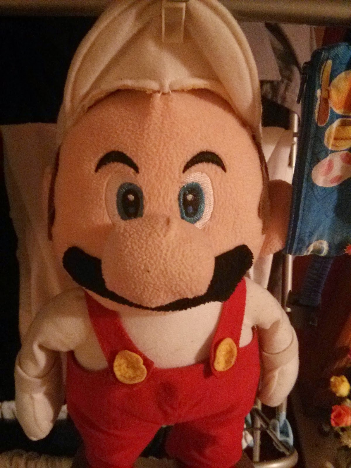 Mario drying off