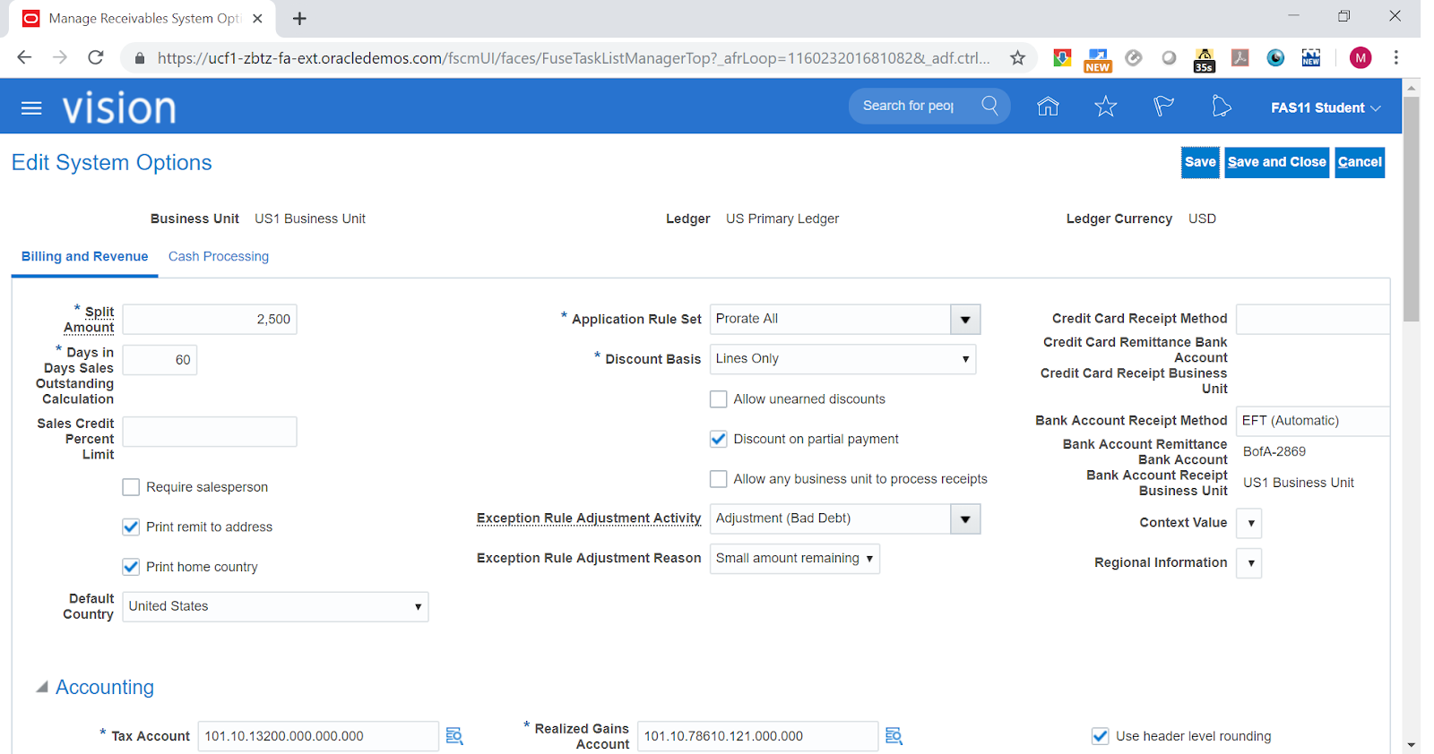 The Oracle Prodigy Overview of Managing Receivable System Options in
