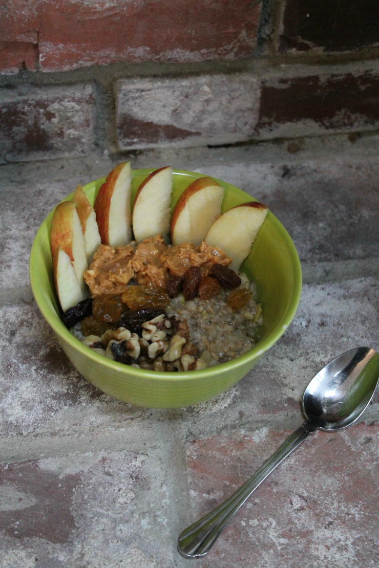 Apple Peanut Butter Steel-Cut Oatmeal
