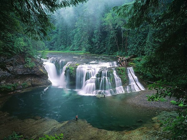 Lower Lewis River Falls in the Gifford Pinchot National Forest  