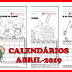 ATIVIDADES DE MATEMÁTICA - CALENDÁRIOS MÊS DE ABRIL - 2019