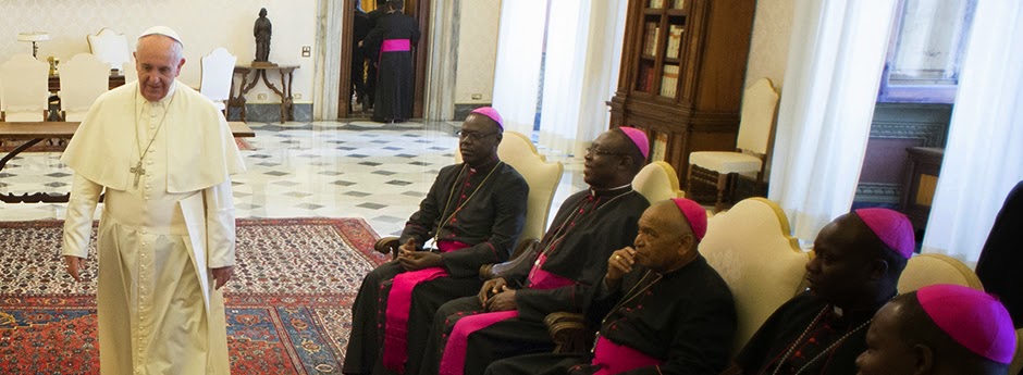 Vescovi Centrafricani durante la visita ad limina da Papa Francesco
