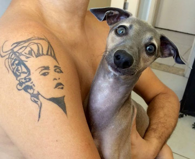 Madonna Tatoo and dog